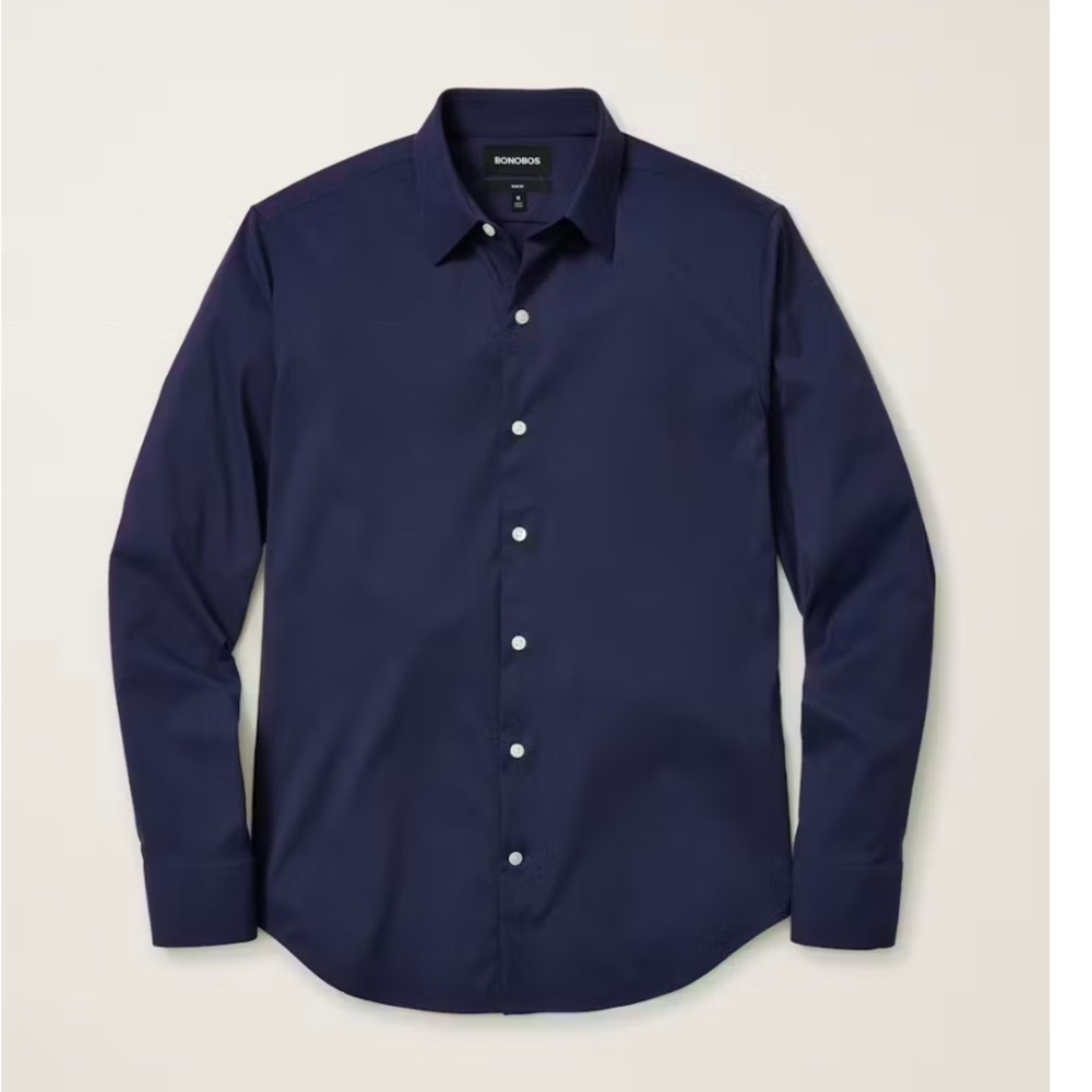 Bonobos Men's Navy Tech Button Down Shirt
